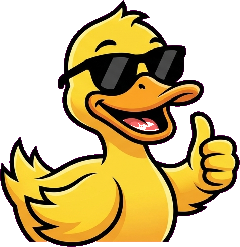A duck giving a thumbs up
